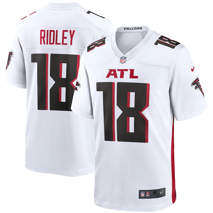 Men Atlanta Falcons 18 Calvin Ridley Nike White Game NFL Jersey